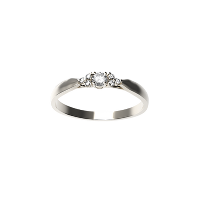 anel noivado de diamante ouro branco