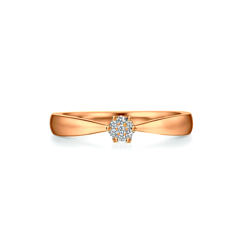 anel solitario noivado ouro rosa