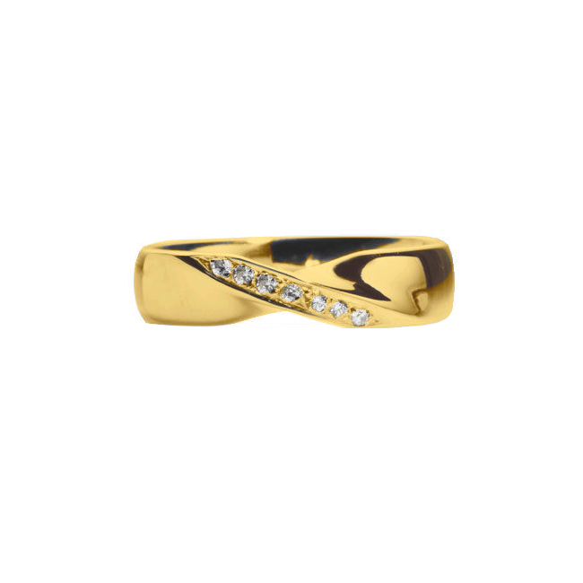 anel de diamantes ouro amarelo, EDGE