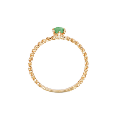 anel jade verde e ouro amarelo 18k