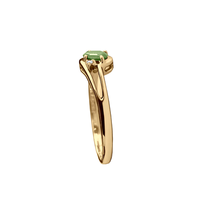 Anel de Peridoto em Ouro Amarelo - FORTUNE Verde