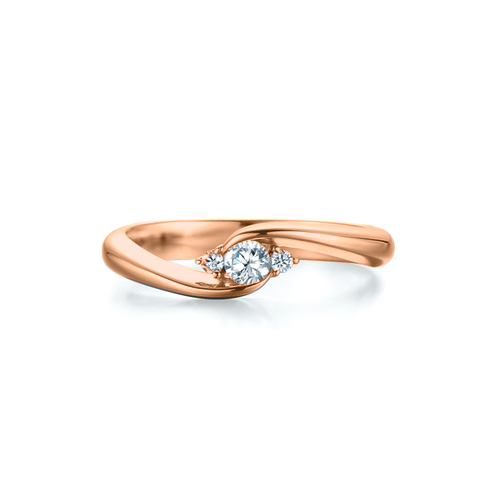 anel solitario noivado ouro rosa