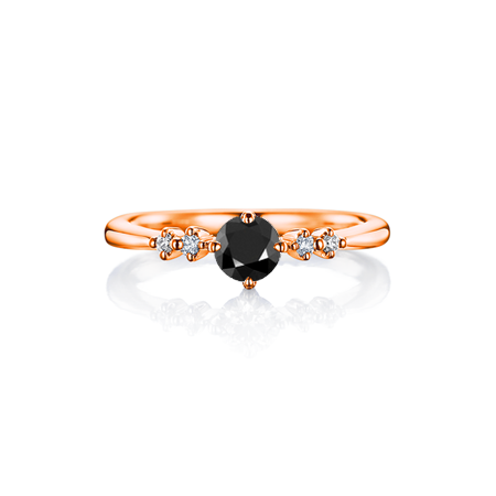 anel de noivado diamante negro