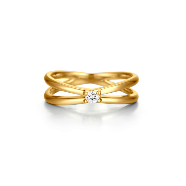 Anel Ouro Amarelo Infinito de Diamante - FOREVER