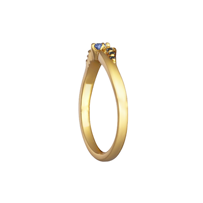 anel formatura safira azul