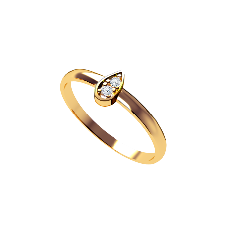 Anel Ouro Amarelo e Diamantes (MARQUISE)