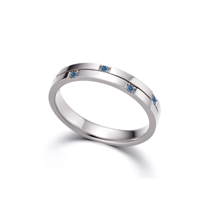 anel ouro branco safiras azuis, anel formatura