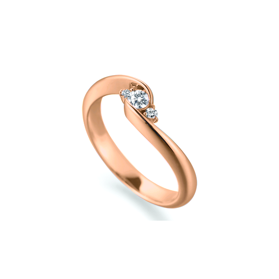 anel noivado, anel de pedido ouro rosa