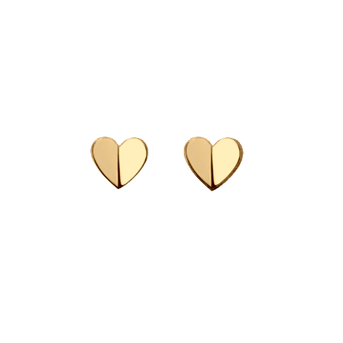 Brinco Formato Coração Ouro Amarelo