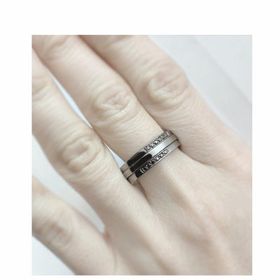 Anel Ouro Negro com Diamantes Negros - PRESTIGE